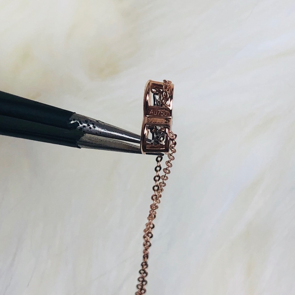 SOLID 18K GOLD DANCING HEART NECKLACE - Picture 11 of 16